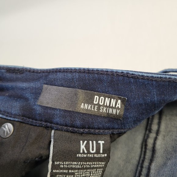 Kut From The Kloth Women's Size 4 Jeans Donna Ankle Skinny Raw Step Hem - Picture 7 of 8